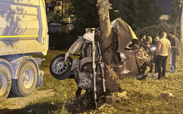 Trafik Kazası Ağaca Çarpma