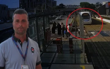 kız çocuğu tramvaya atlama